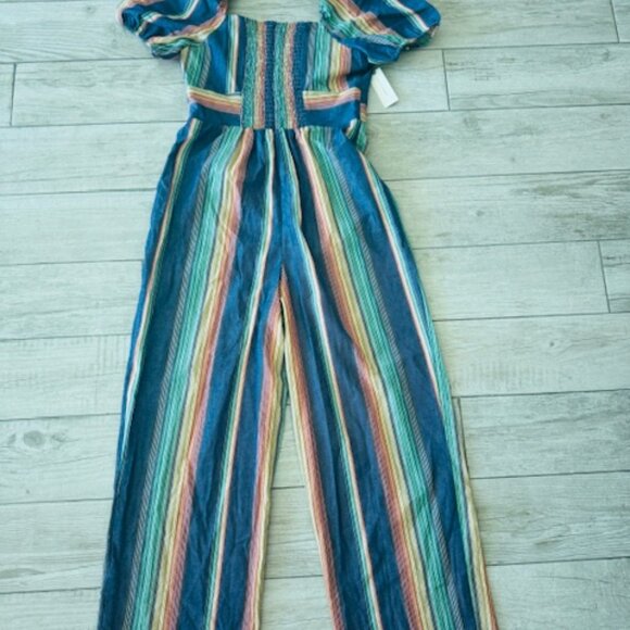 Anthropologie Multicolor Striped Jumpsuit - Picture 6 of 6